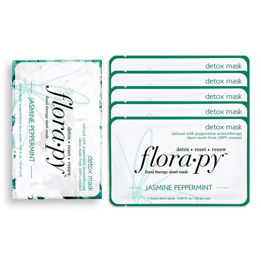 Detox Aromatherapy Sheet Mask, Jasmine Peppermint